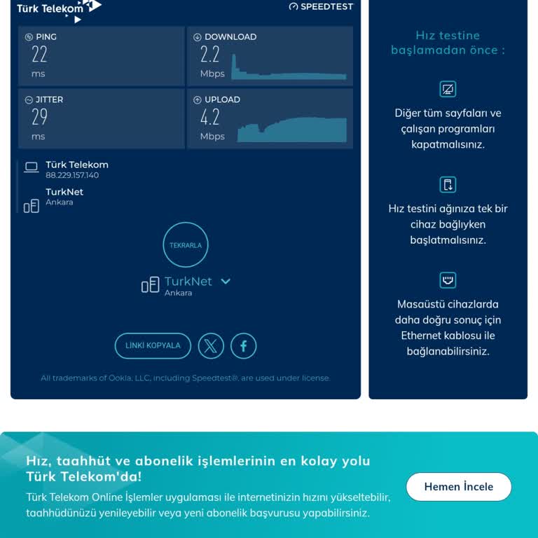 Türk Telekom İnternet Hızı Ve Ping Sorunları
