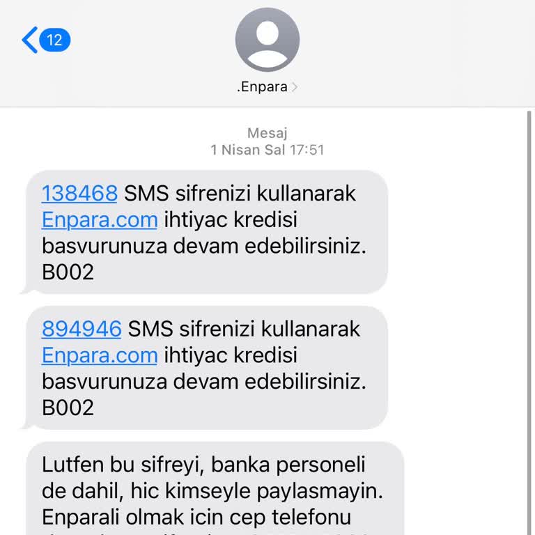 Enpara.com Faizsiz Kredi Başvurum Reddedildi