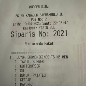 Burger King Safranbolu'da Hijyen Sorunları