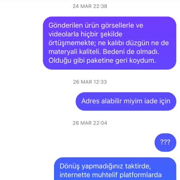 Goolfs'tan Gelen Hayal Kırıklığı: Elbise Siparişi Ve İade Sorunu