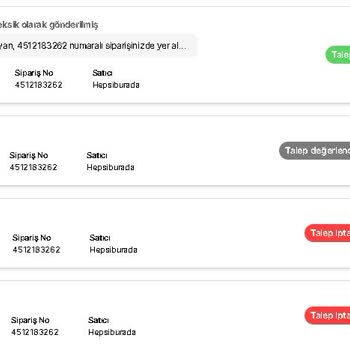 Eksik Parça Ve Cevapsız Destek Talepleri