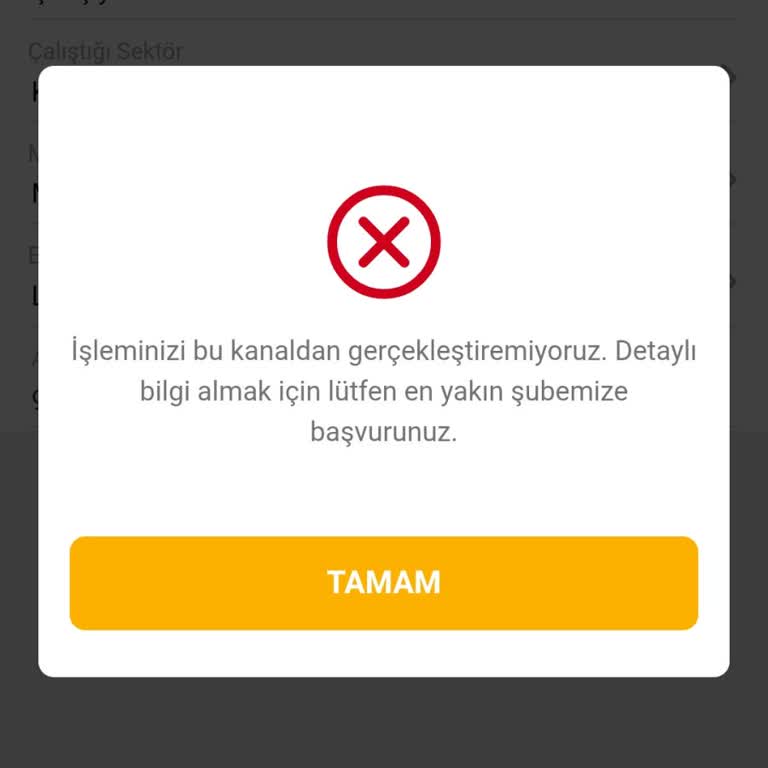 VakıfBank Mobil Bankacılıkta İhtiyaç Kredisi Başvuru Sorunu