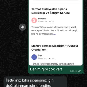 Sipariş Verildi Ürün Yok Satıcıdan Yanıltıcı Bilgiler
