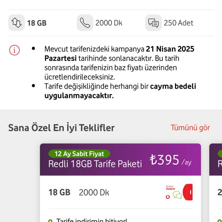 Vodafone Şikayeti
