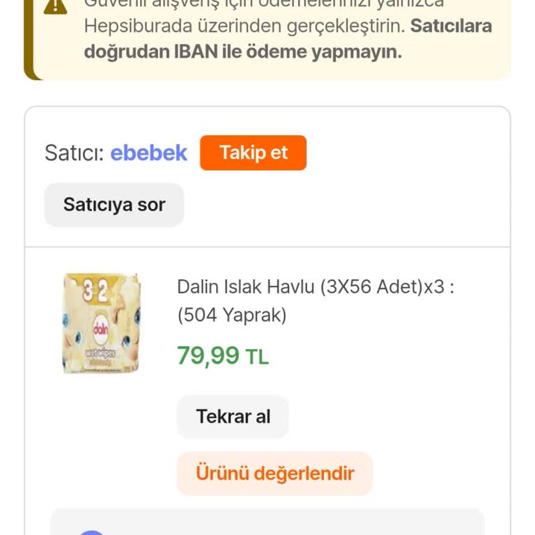 Eksik Gelen Islak Mendillerle Mağduriyetim