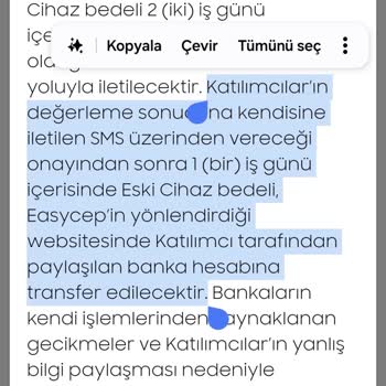EasyCep'ten Alacaklarım Gecikti, Mağduriyet Yaşıyorum