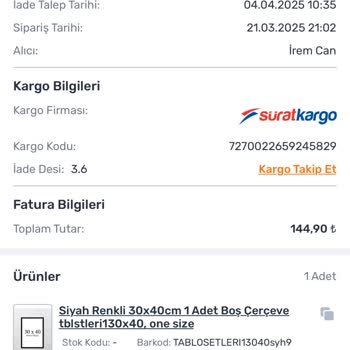 Sürat Kargo İade Gönderilerimizi Teslim Etmiyor