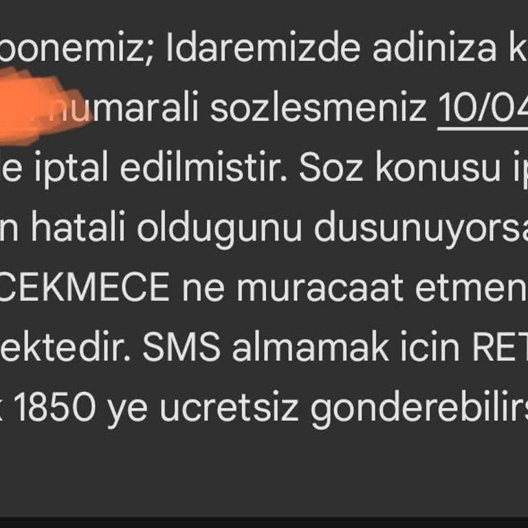Habersiz İptal Edilen Sözleşme Şoku