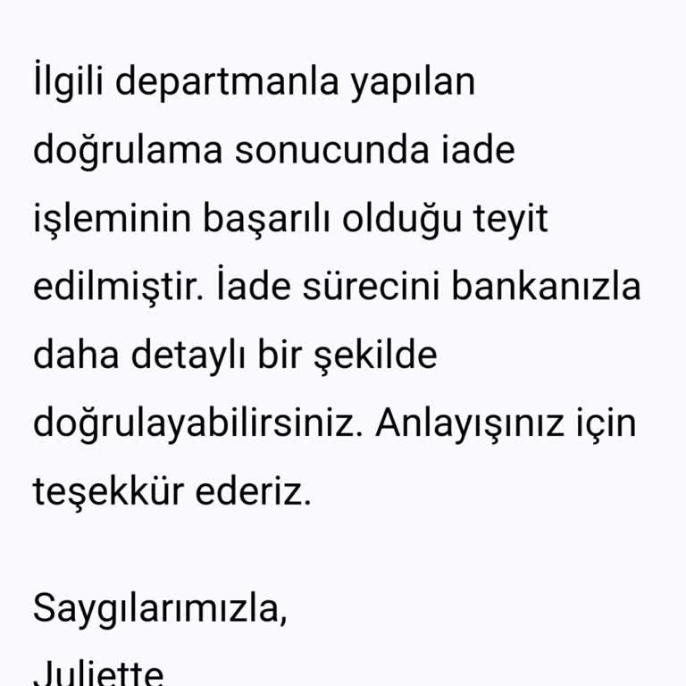 Ürün Kalitesi Ve İade Sorunu