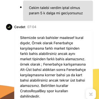 Kazancımın Silinmesi Ve Bahis Sorunu
