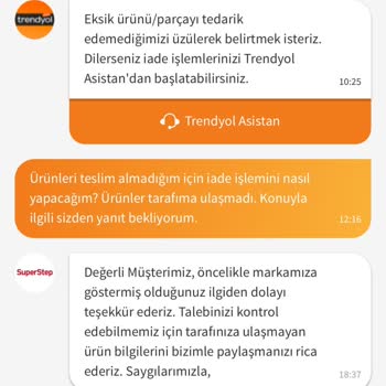 Trendyol Ve SuperStep Satıcısının Eksik Teslimat Sorunu Ve İlgisizliği