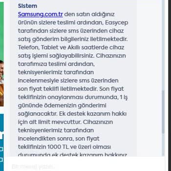 Samsung'dan Alınan Telefonun Ödemesi Gecikti