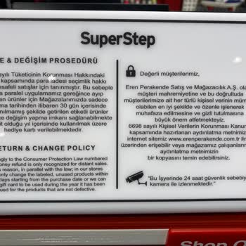 SuperStep Kozzy Mağazasında İade Süreci Sorunu