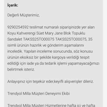 Yanlış Ve Eksik Ürün Gönderimi: Trendyolmilla'nın Sipariş Hatası