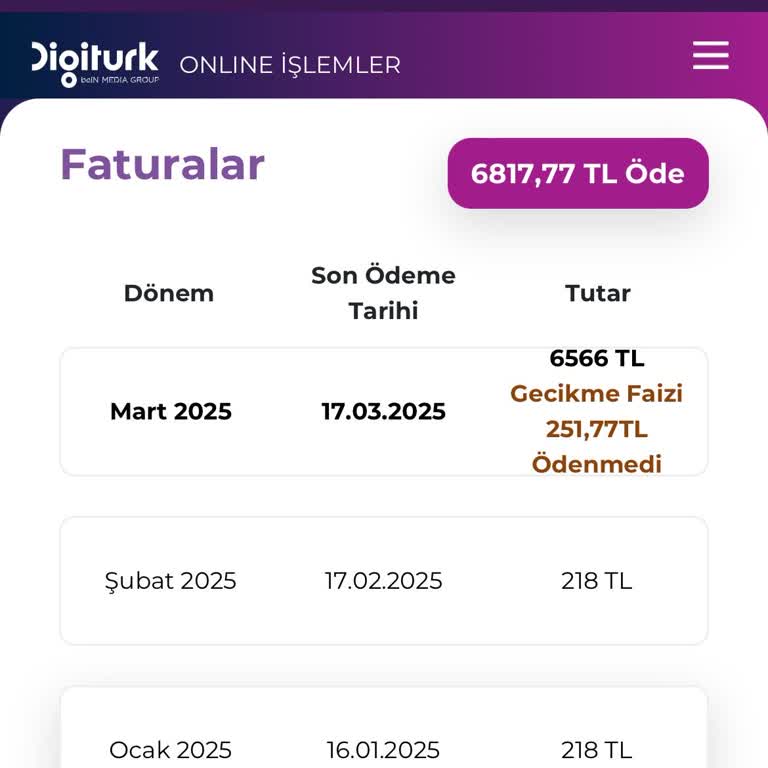 Digiturk Üyelik İptali Ve Artan Fatura Sorunu