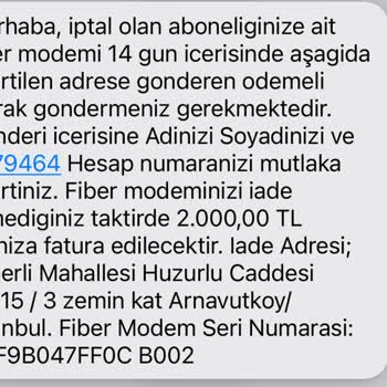 Haksız 2000 TL Modem Ücreti Ve İade Sorunu