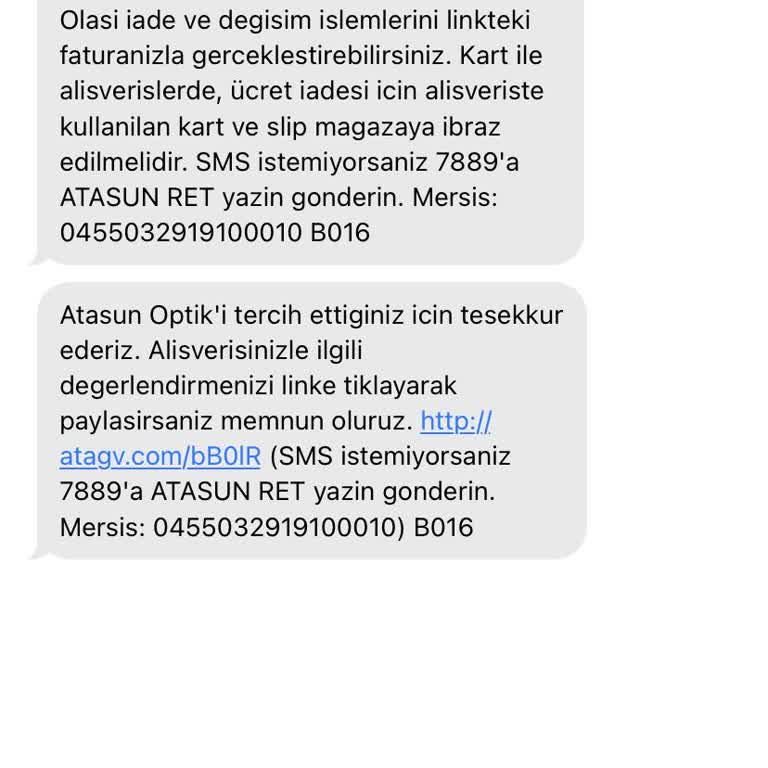 Atasun Optik'ten Alınan Gözlükte Garanti Belgesi Eksikliği