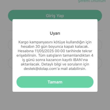 Dolap Platformunda Haksız Ceza Ve Hesap Kapatma