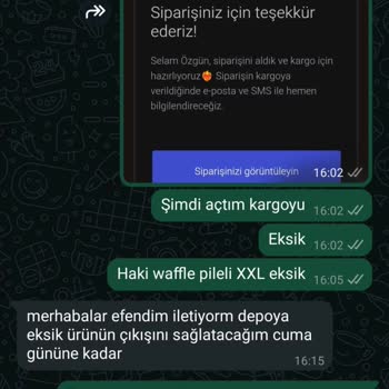 Gerusta'dan Eksik Sipariş Ve Cevapsız Bekleyiş