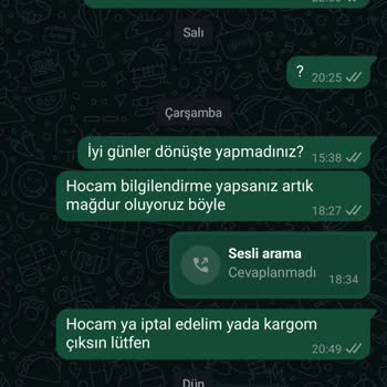 Gerusta'dan Eksik Sipariş Ve Cevapsız Bekleyiş