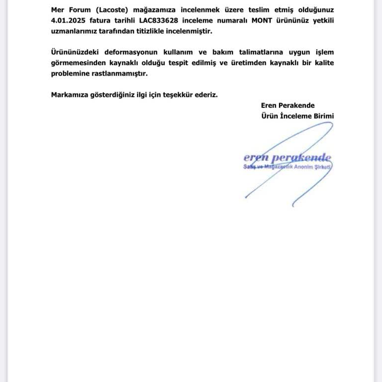 Palto Kalitesi Ve Müşteri Memnuniyeti Hayal Kırıklığı