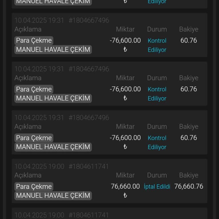 Çekim Talebi İptali Ve Cevapsız Canlı Destek Krizi