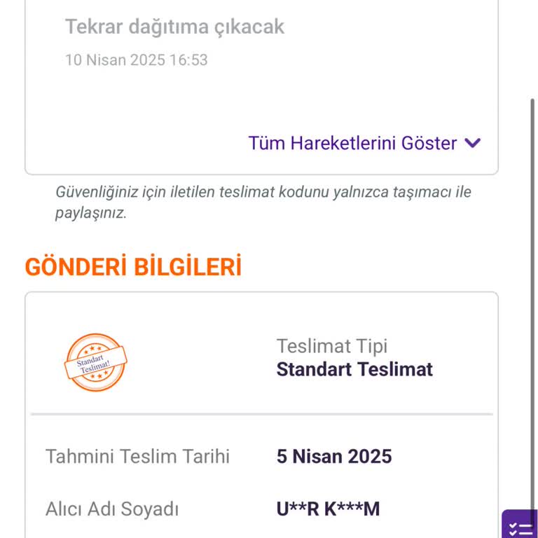 Adres Değişikliği Yapılamayan Kargo Sorunu