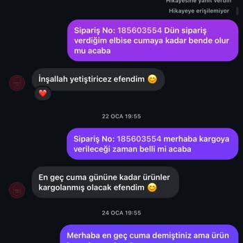 Kargoya Verilmeyen Ürün Ve Sürekli Bahaneler