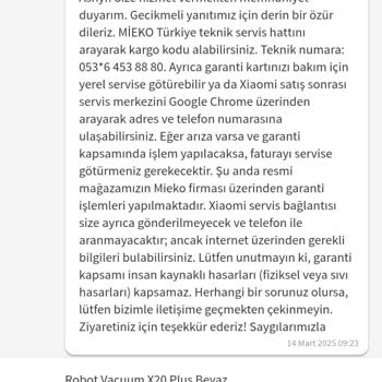 S20 Plus Robot Süpürge Servis Erişimi Sorunu