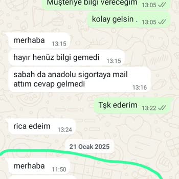 Anadolu Sigorta'nın Onay Sürecindeki Tutarsızlık Ve Mağduriyet