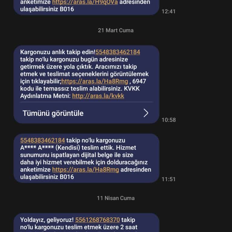 Aras Kargo'nun Yanıltıcı Teslimat Bildirimleri Ve İlgisiz Hizmeti