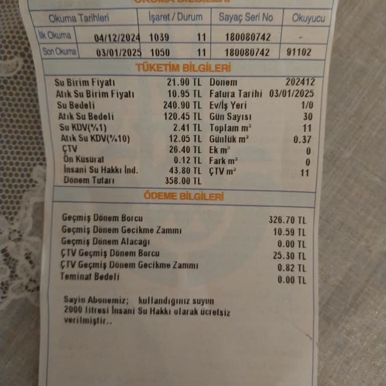 İSKİ Faturalarında Haksız Atık Su Bedeli Talebi