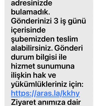 Aras Kargo Teslim Edilmemiş Paketi Teslim Edildi Gösteriyor