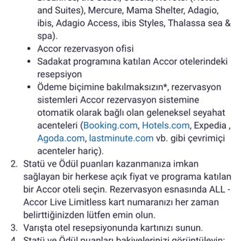 ALL Accor Puanlarının Yüklenmemesi Sorunu
