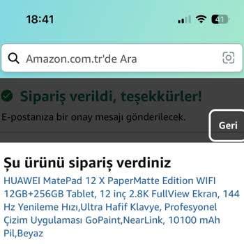 Yanlış Ürün Özellikleri: Huawei Tablet Siparişimde Sorun Yaşadım