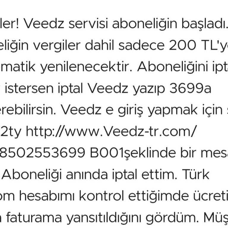 Beklenmedik Veedz Aboneliği Ve Haksız Fatura Yansıması