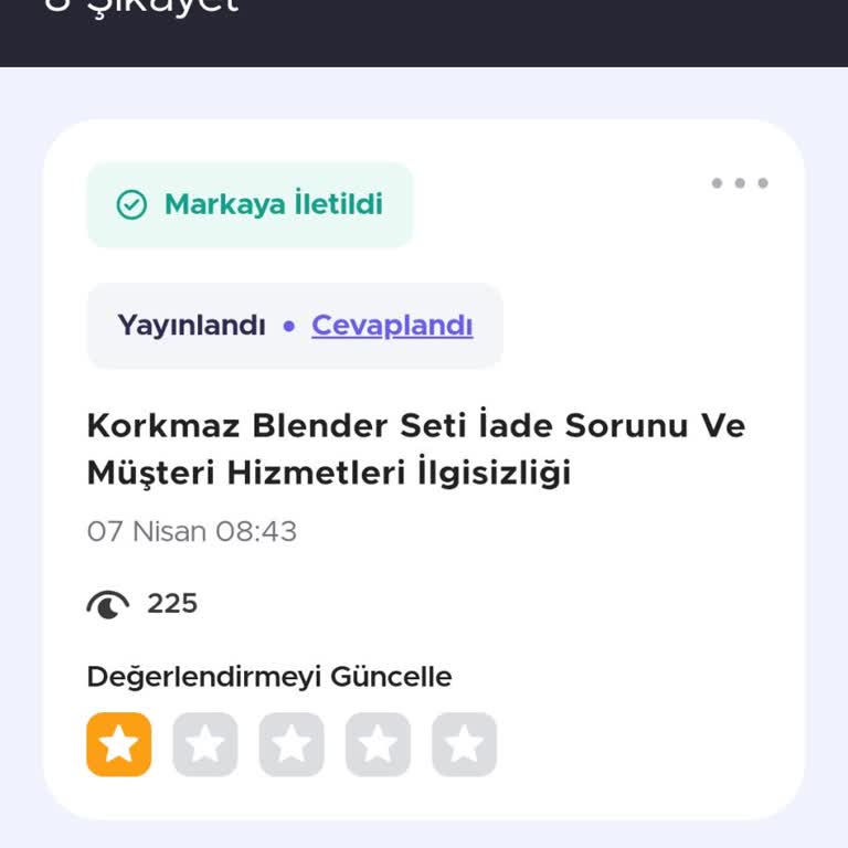 Korkmaz'dan Yanıtsız Şikayet Ve İade Sorunu