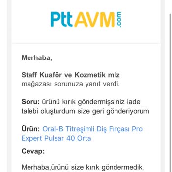 Kırık Diş Fırçası Ve İade Sorunu