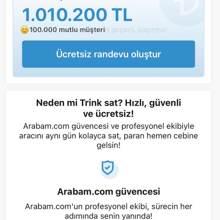 arabam.com Araç Satışında Yanıltıcı Fiyat Teklifi