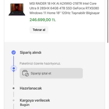 Yanıltıcı Teslimat Bilgisi Ve Stok Sorunu