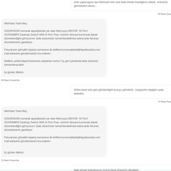 Hepsiburada'dan 25 Gündür Gelmeyen Ürün Ve İade Sorunu