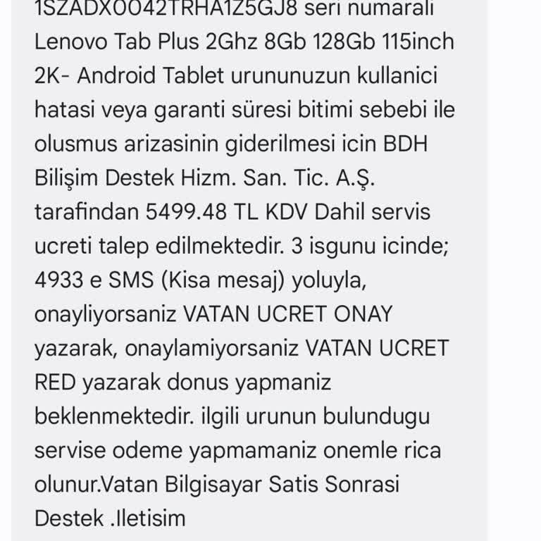 Lenovo Tablet Ekran Sorunu