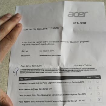 Mavi Ekran Sorunu Ve Yetersiz Servis Deneyimi