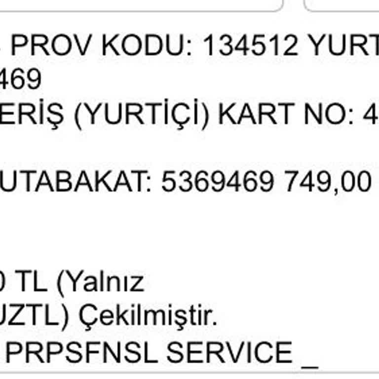 Hesabımdan İzinsiz Çekim: 749₺ İade Talebi