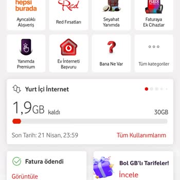 Vodafone Sınırsız İnternet Hakkımın Yanlış Kullanımı