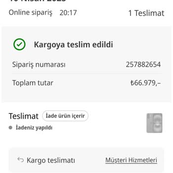 İade Edilmemiş Ürün İçin Yanlış Not Düşülmesi