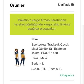 Sipariş Onayı Gecikmesi Ve Kargo Sorunu