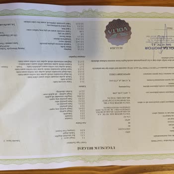 ÖTV Belgesi Eksikliği Nedeniyle Tescil Sorunu Yaşadık