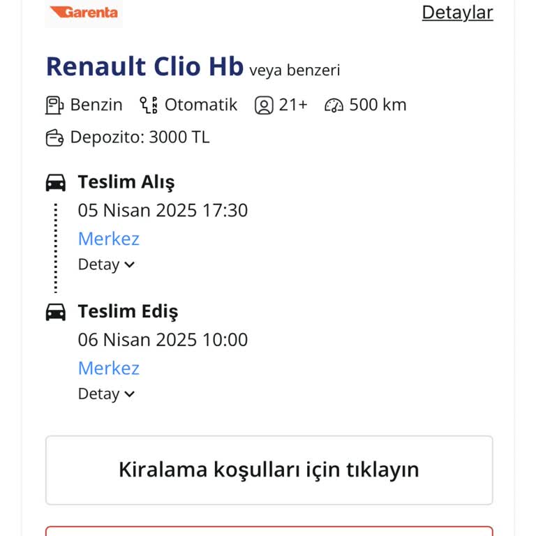 Enuygun.com Araç Kiralama İadesi Sorunu