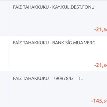 Hesabımdan Haksız Faiz Kesintisi